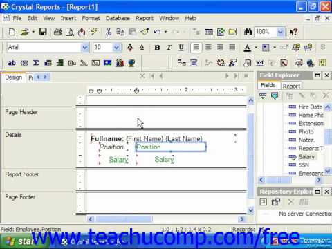 Crystal reports free tutorial youtube